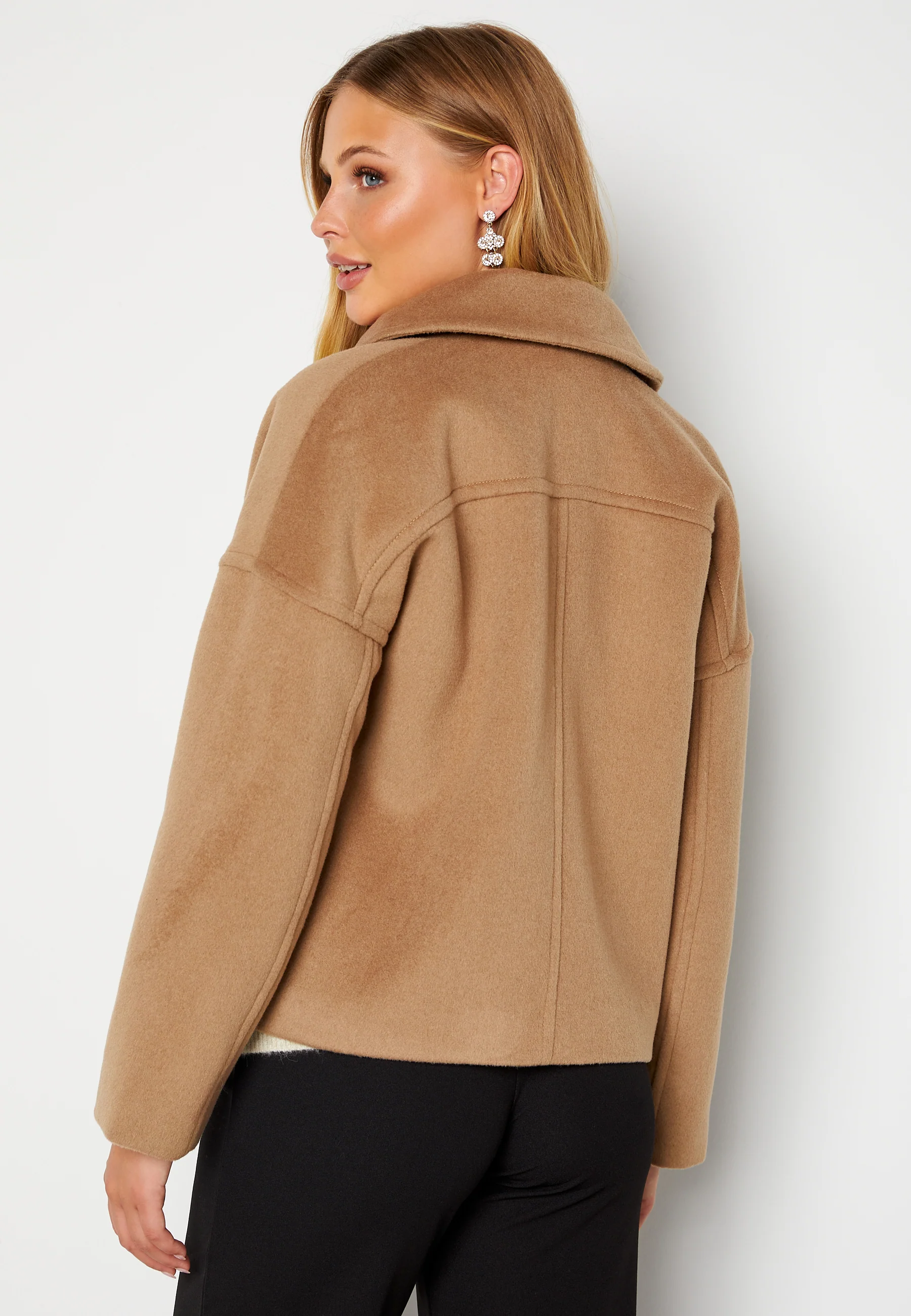 Wool Blend Cropped Jacket - Image 4