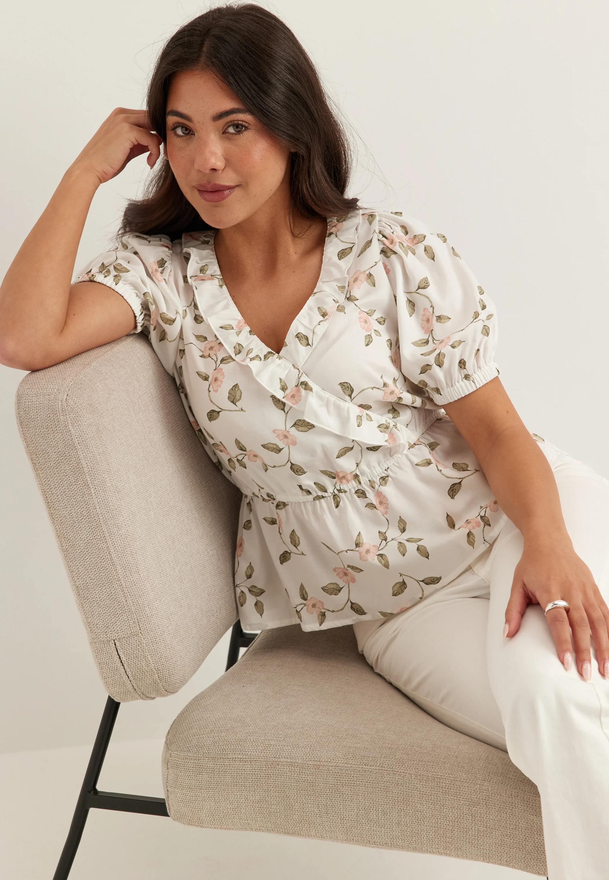 Wrap Frill Blouse - Image 5