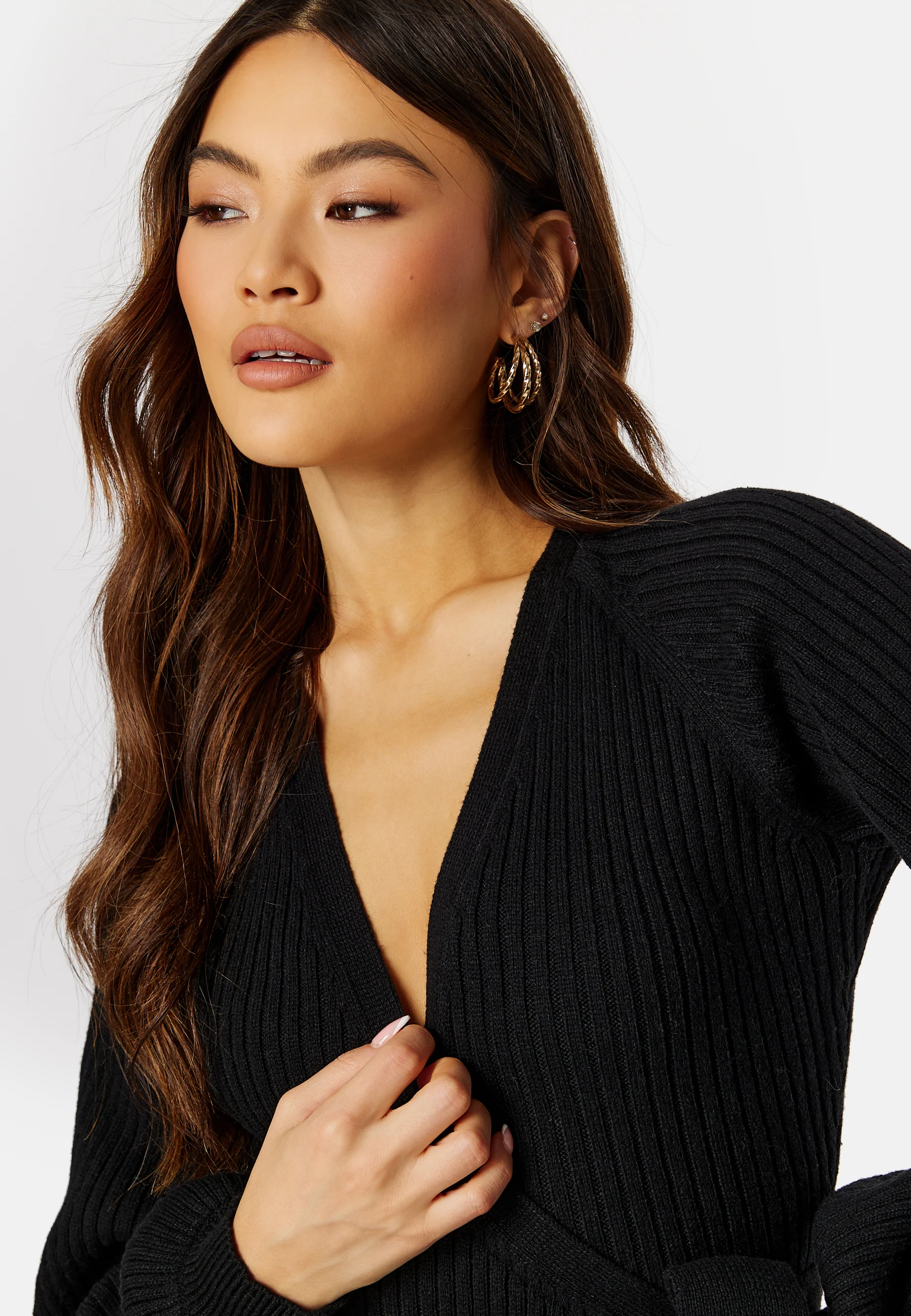 Wrap Rib Knitted Midi Dress - Image 8