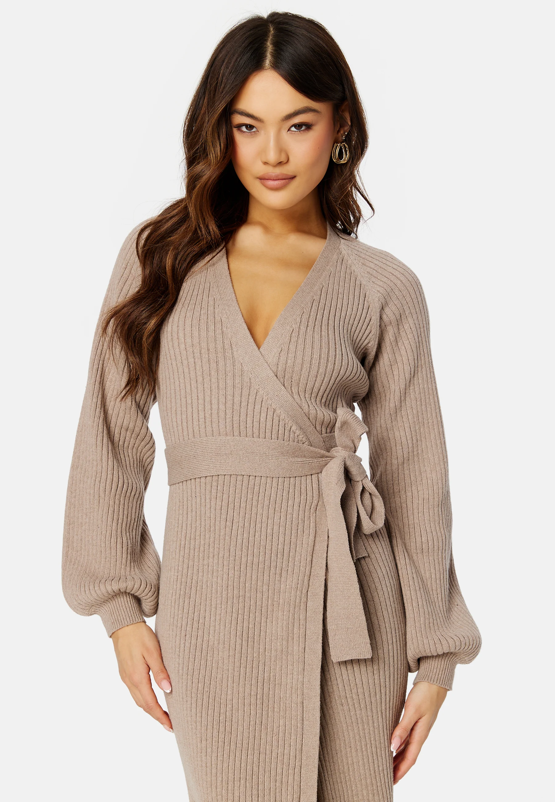 Wrap Rib Knitted Midi Dress - Image 4
