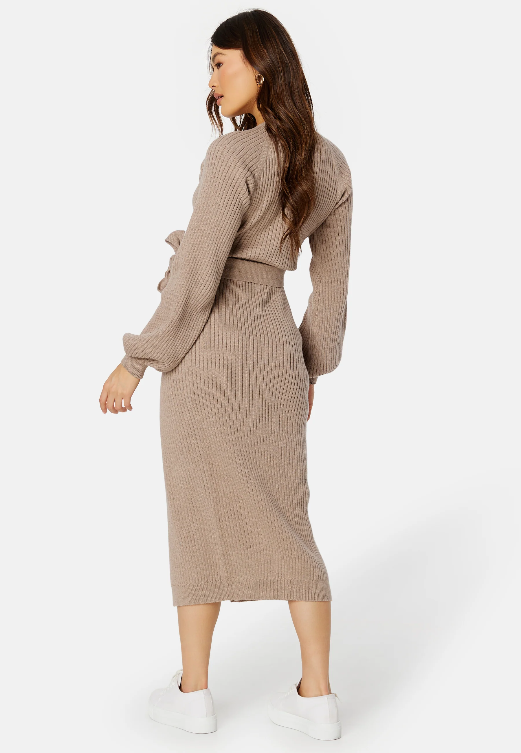 Wrap Rib Knitted Midi Dress - Image 6