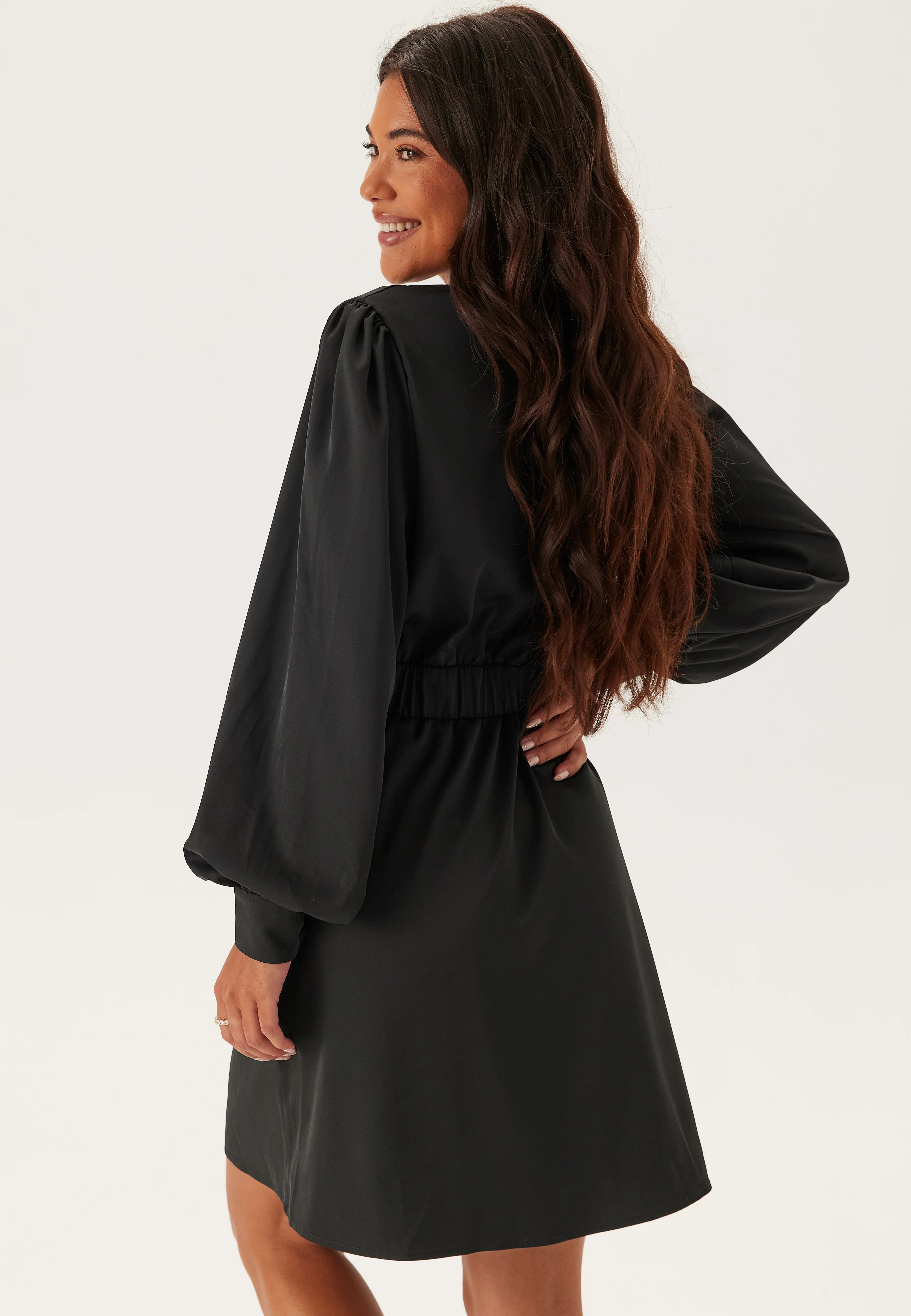Wrap Satin Dress - Image 2