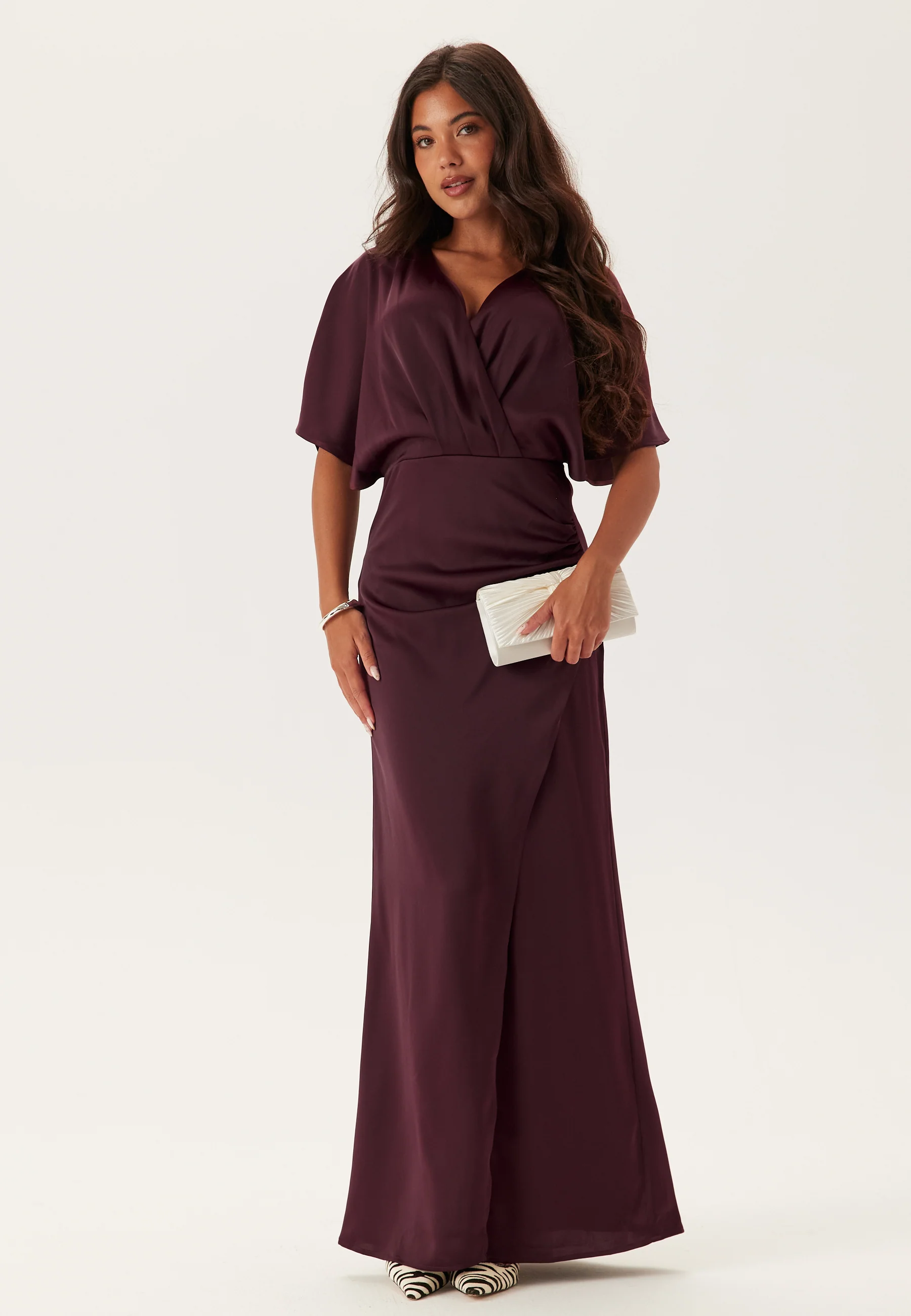 Wrap Satin Gown