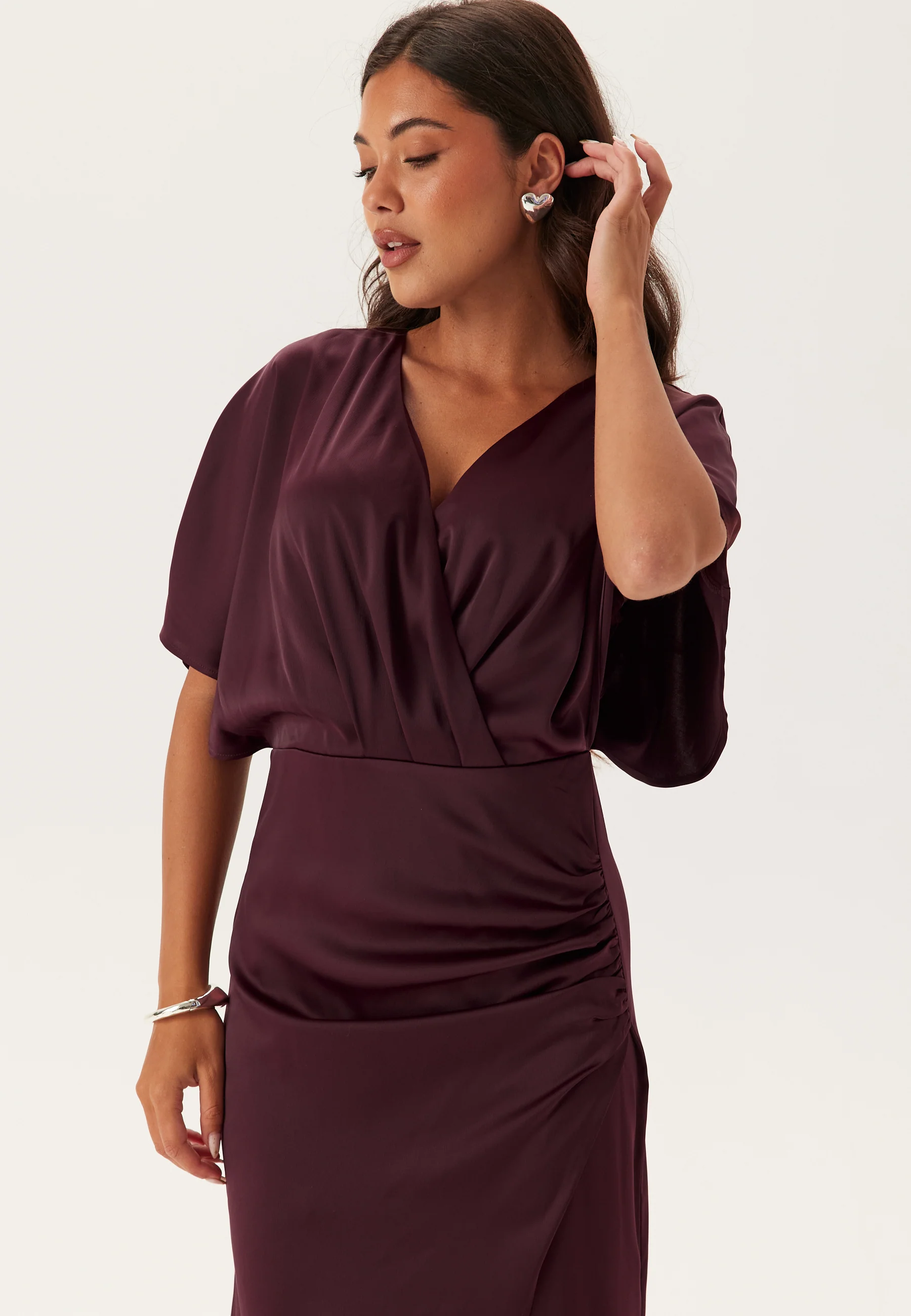 Wrap Satin Gown - Image 3