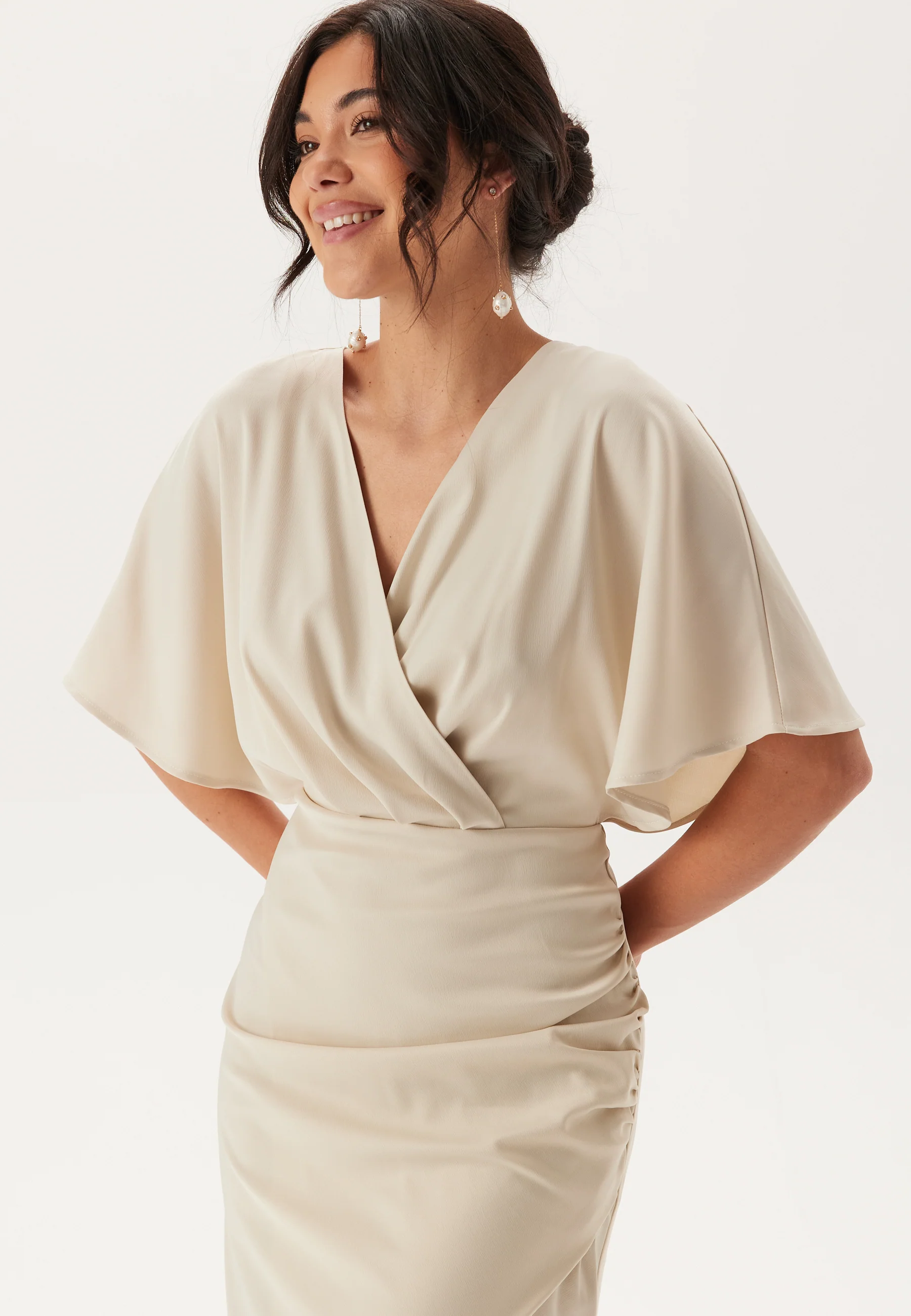 Wrap Satin Gown - Image 3