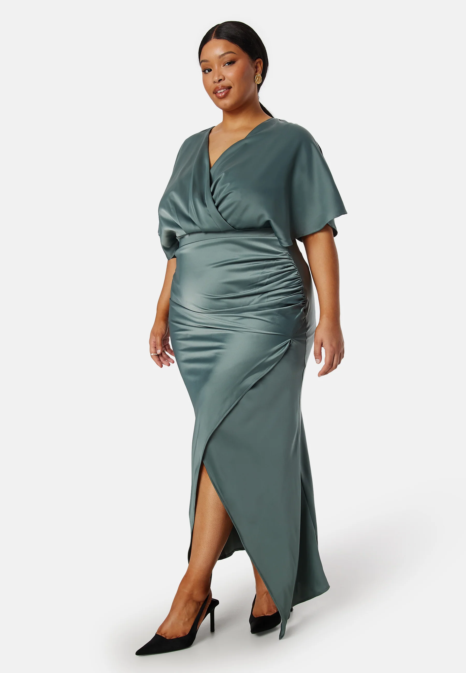 Wrap Satin Gown - Image 9