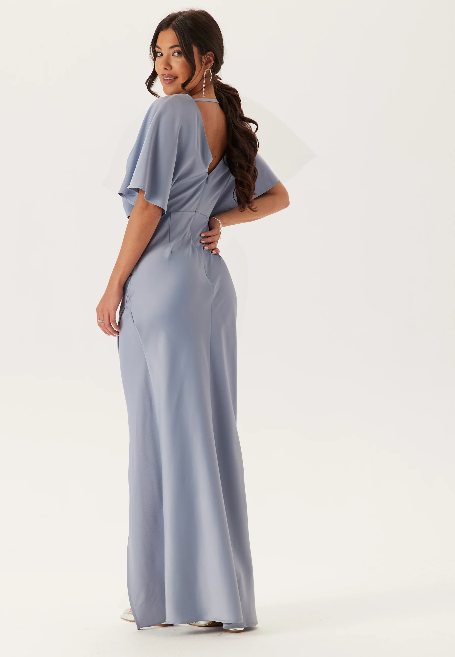 Wrap Satin Gown - Image 2