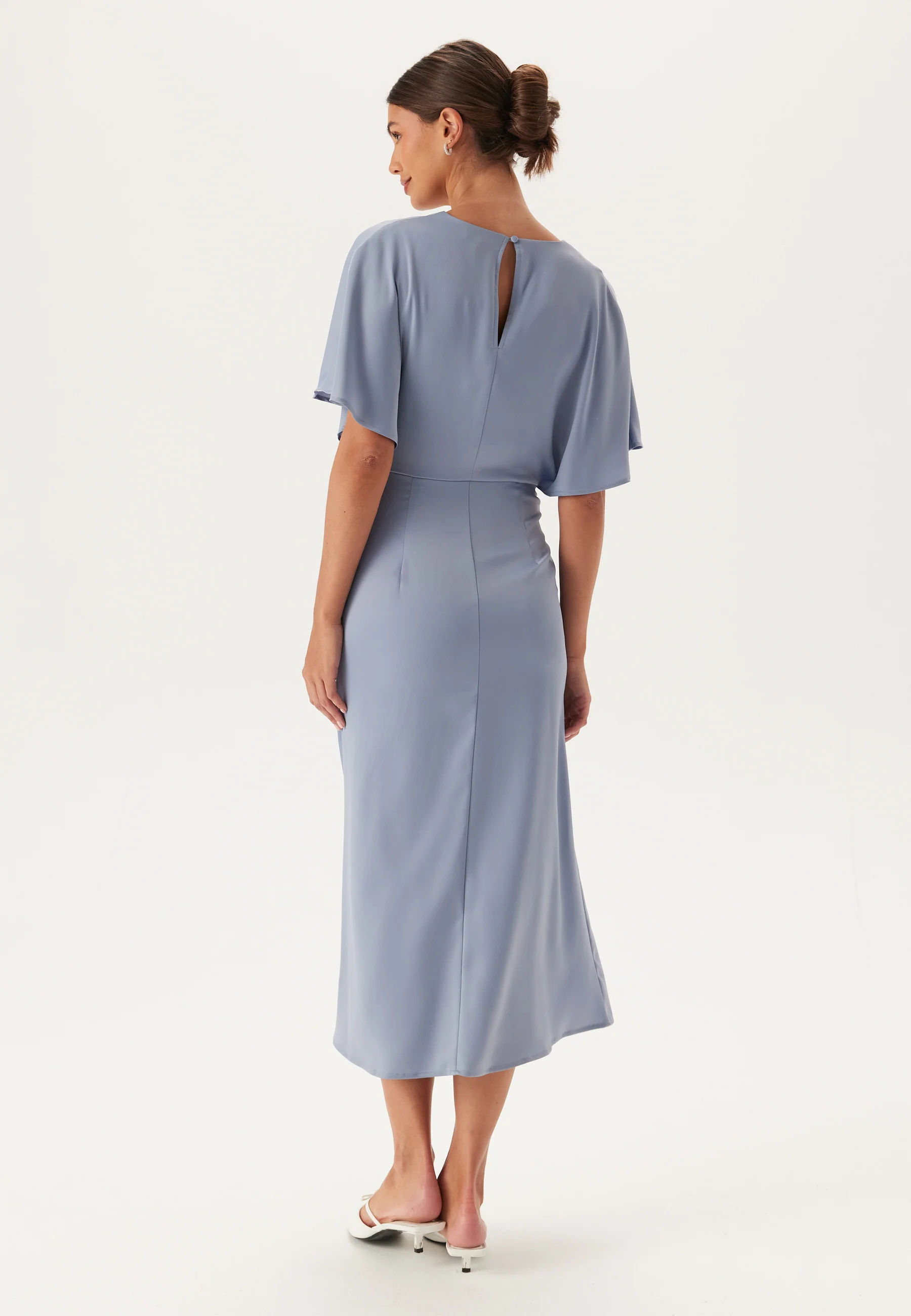 Wrap Satin Midi Dress - Image 2
