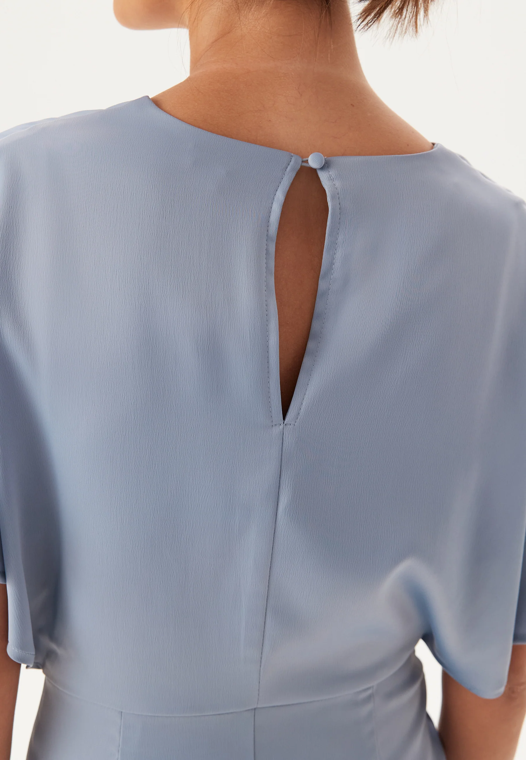 Wrap Satin Midi Dress - Image 5