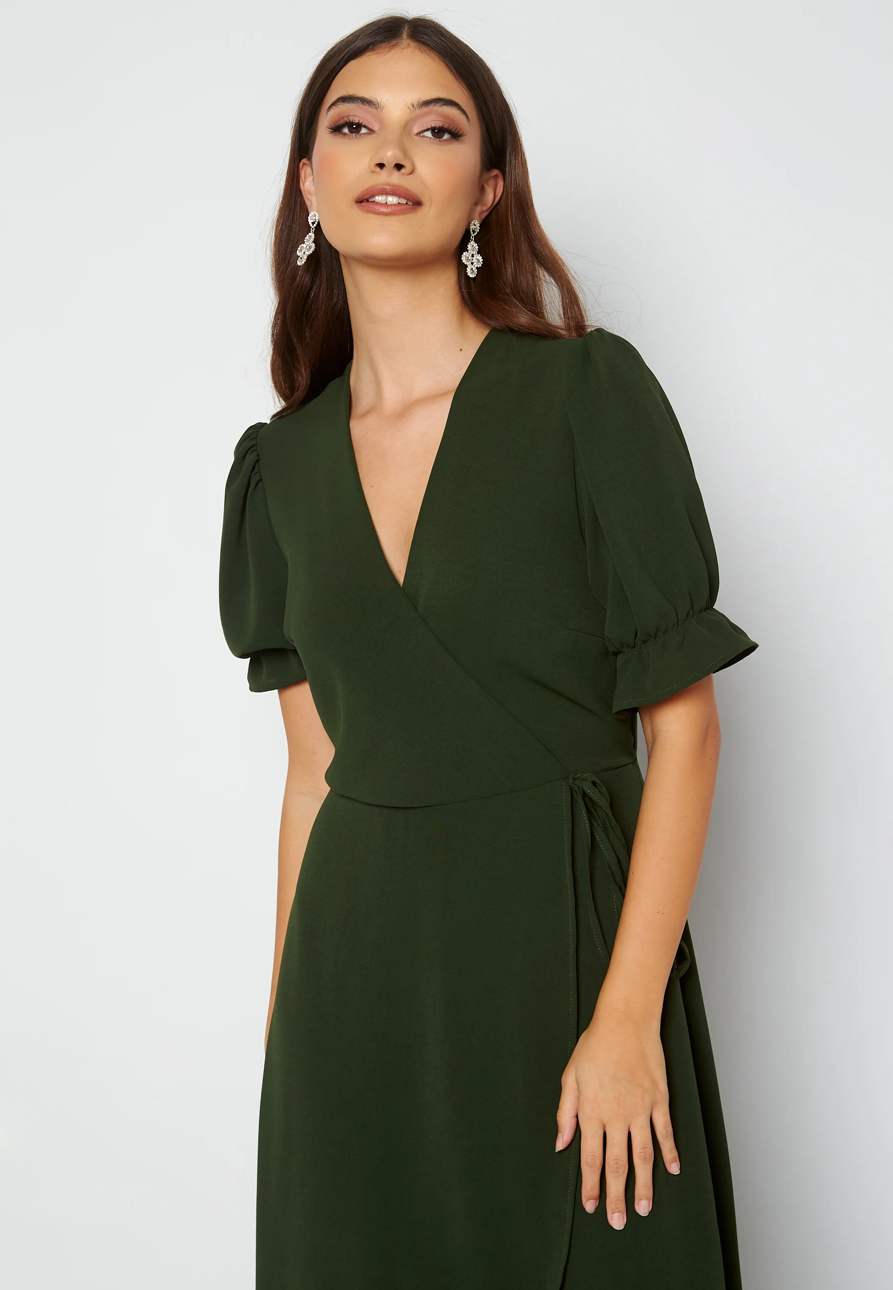 Wrap Side Tie Maxi Dress - Image 3