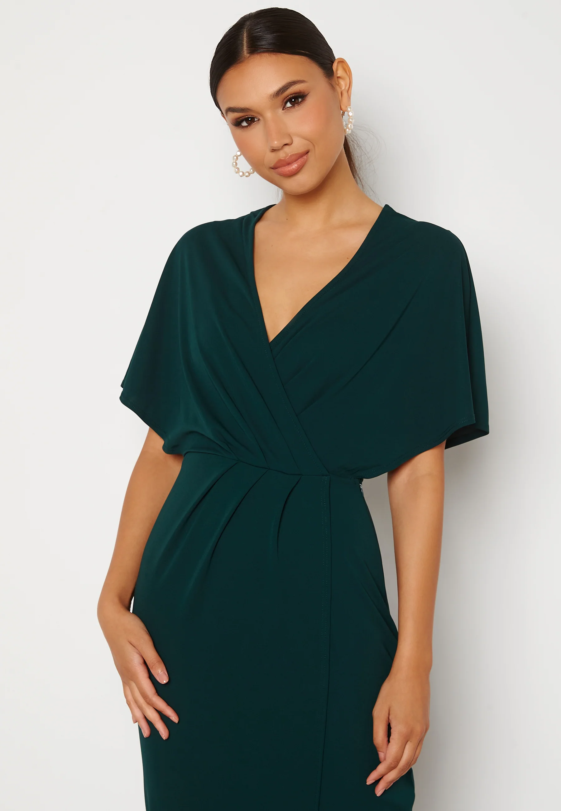 Wrap Slit Midi Dress - Image 4