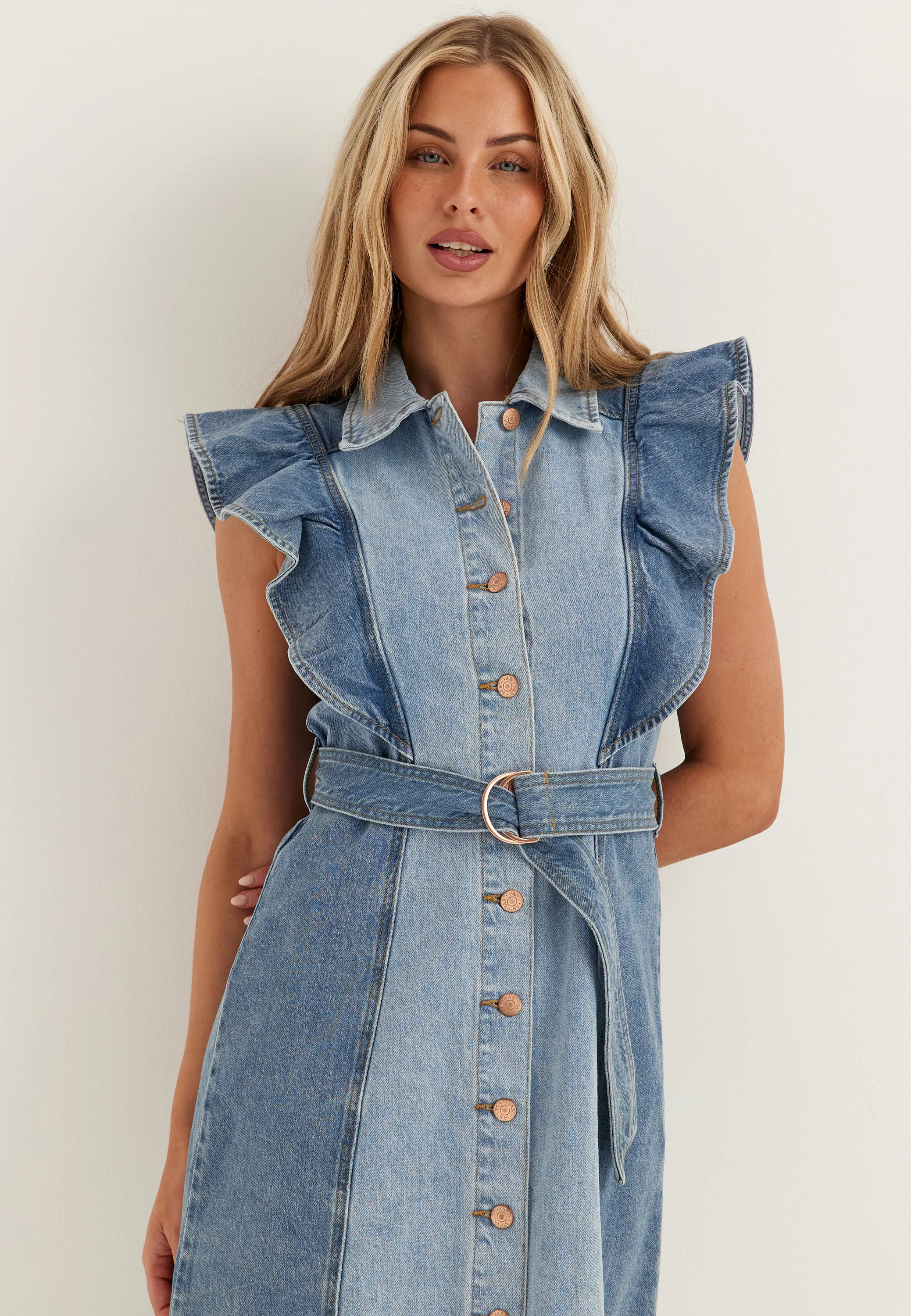 Yascawi Sl Denim Long Dress - Image 3