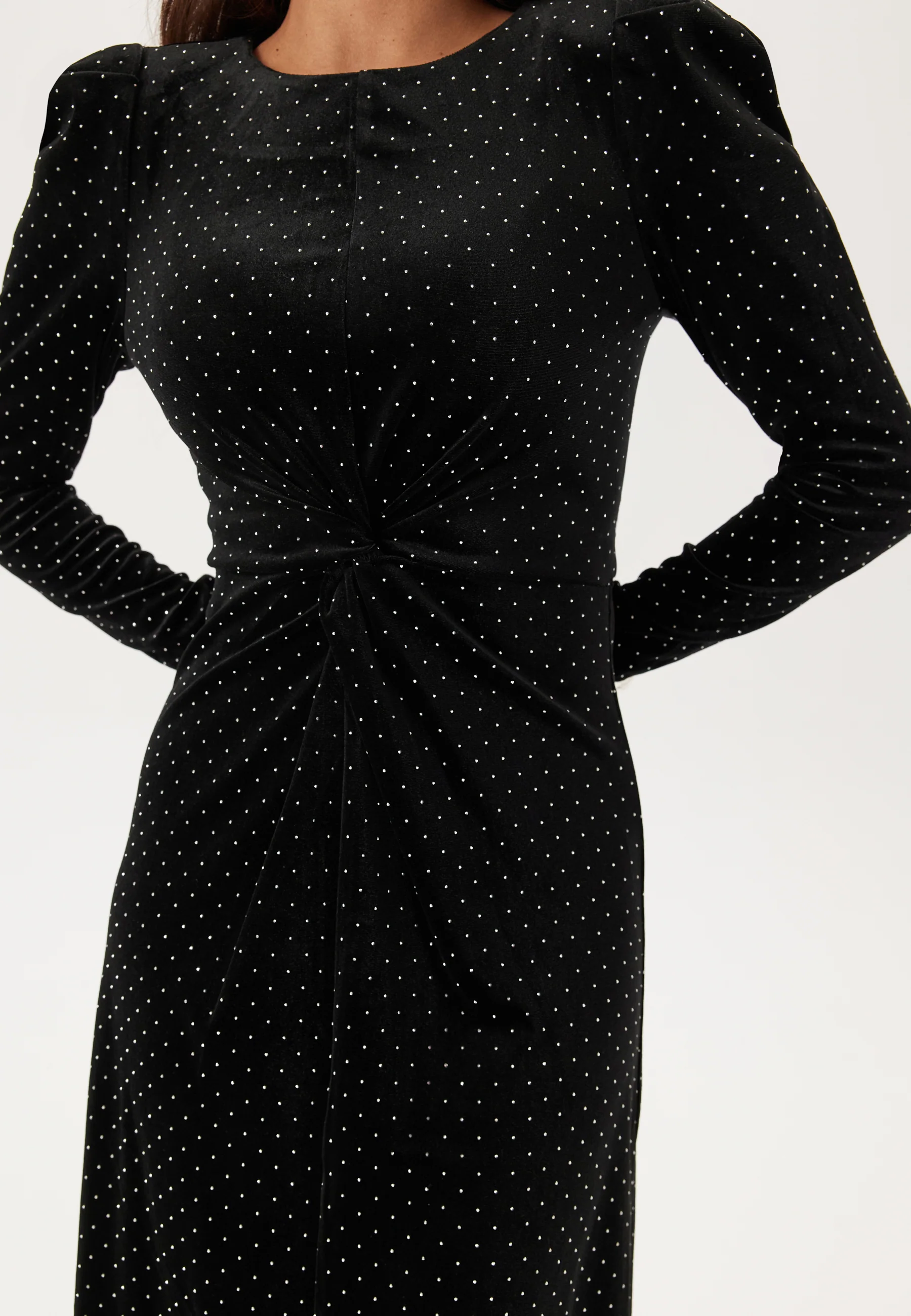 Yashella Ls Velour Midi Dress - Image 5