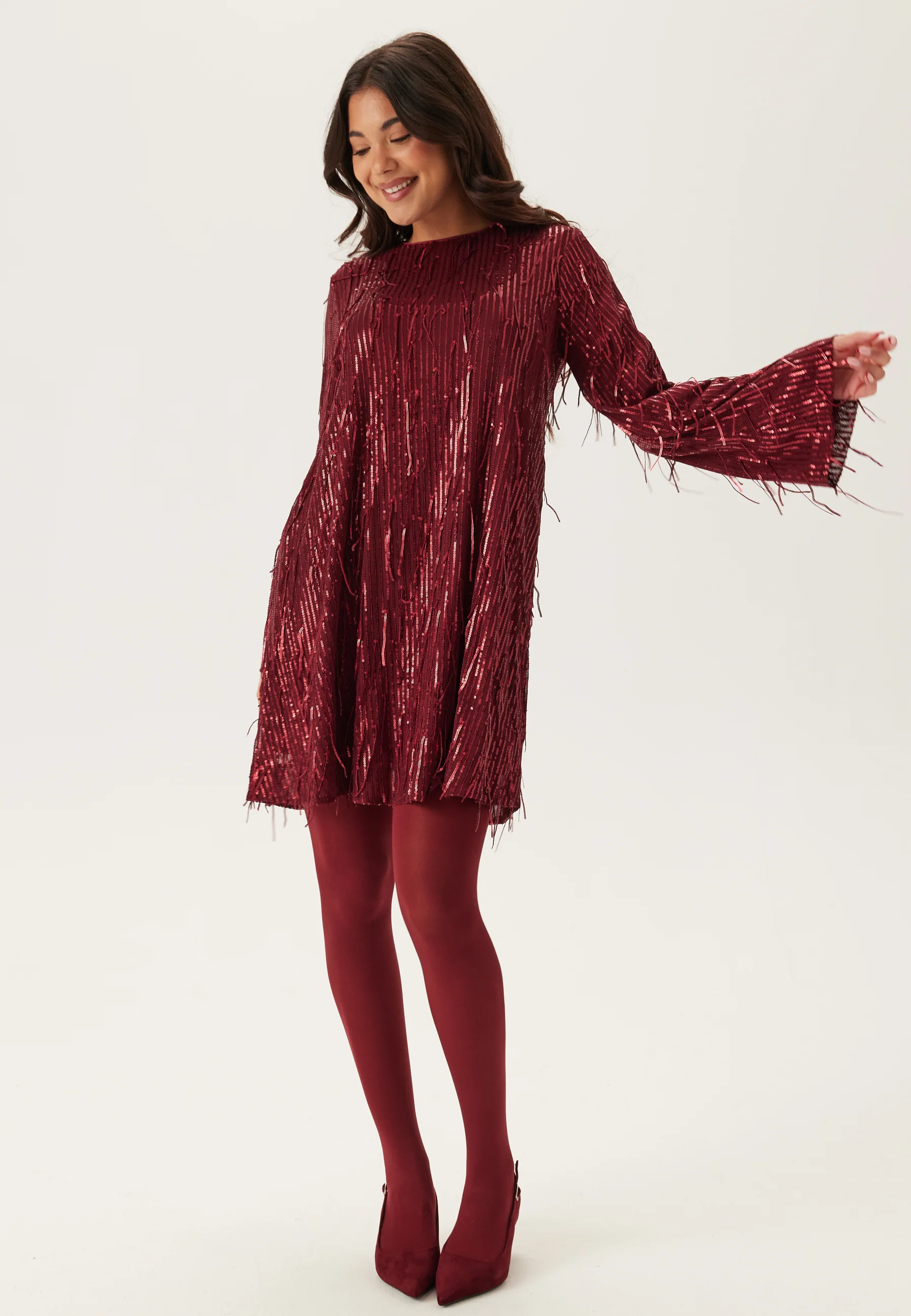 Yaslantra Ls Sequin Fringe Dress - Image 3