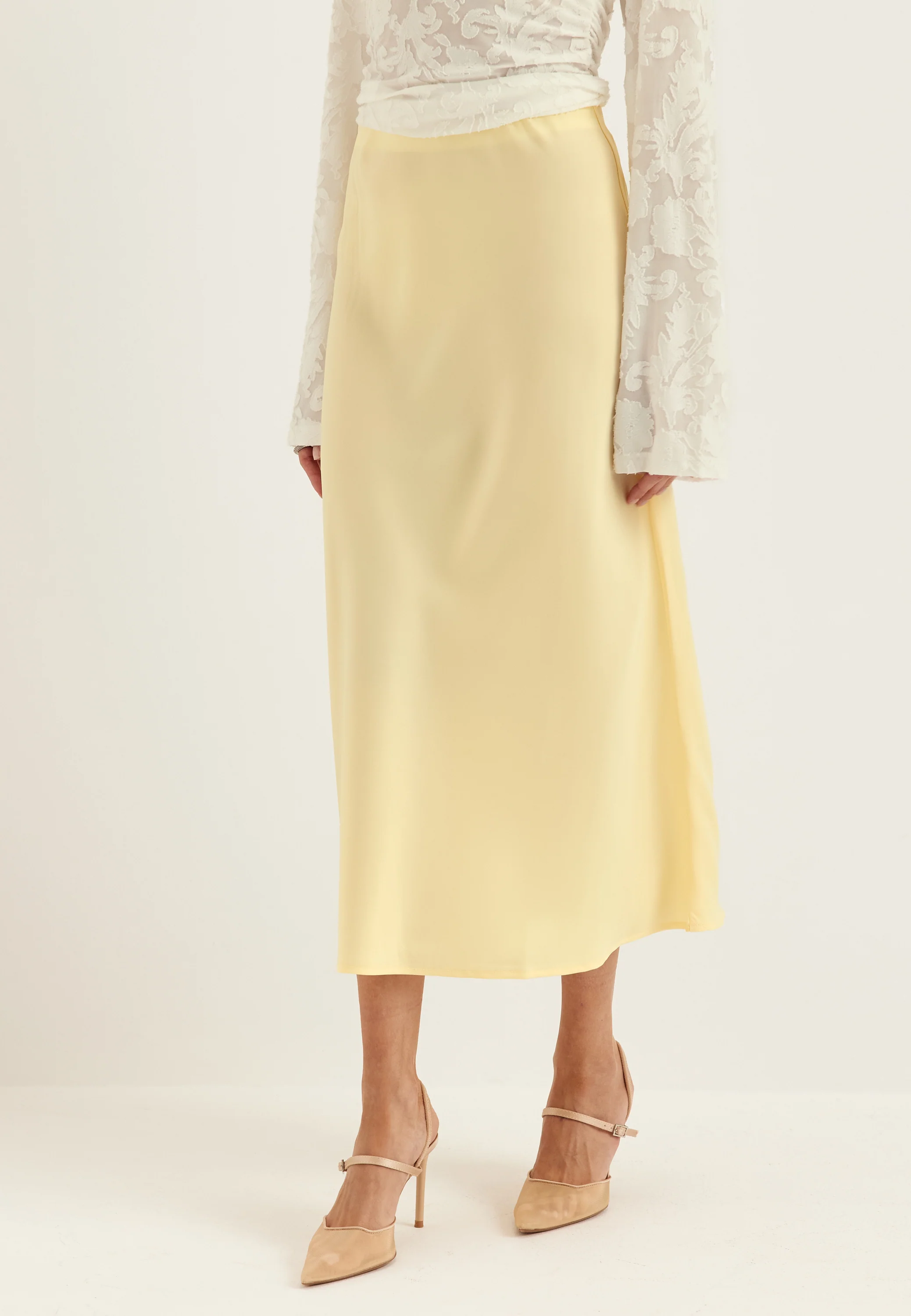 Yaspella High Waist Midi Skirt - Image 3
