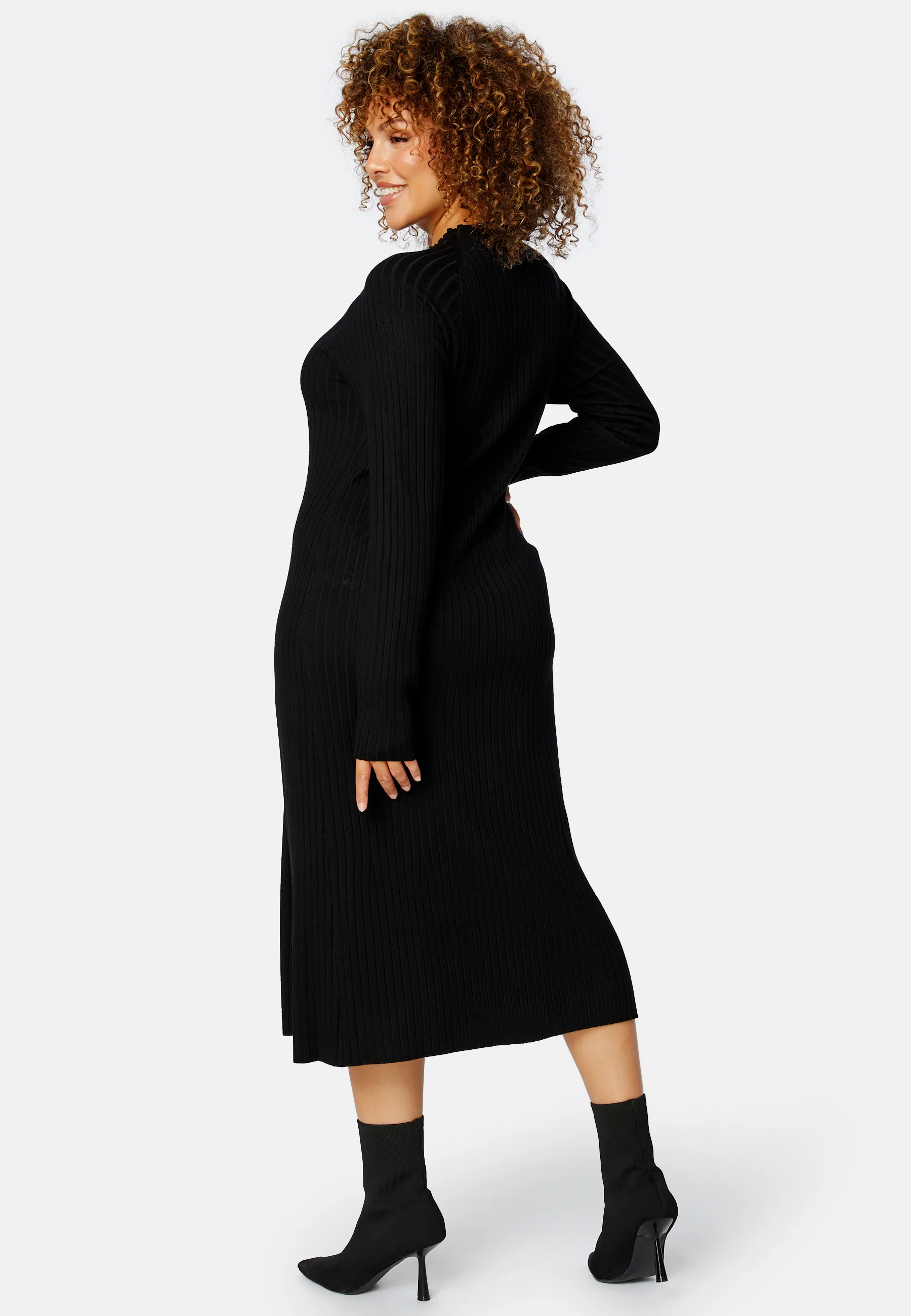 Yazmin fine knitted rib dress - Image 5