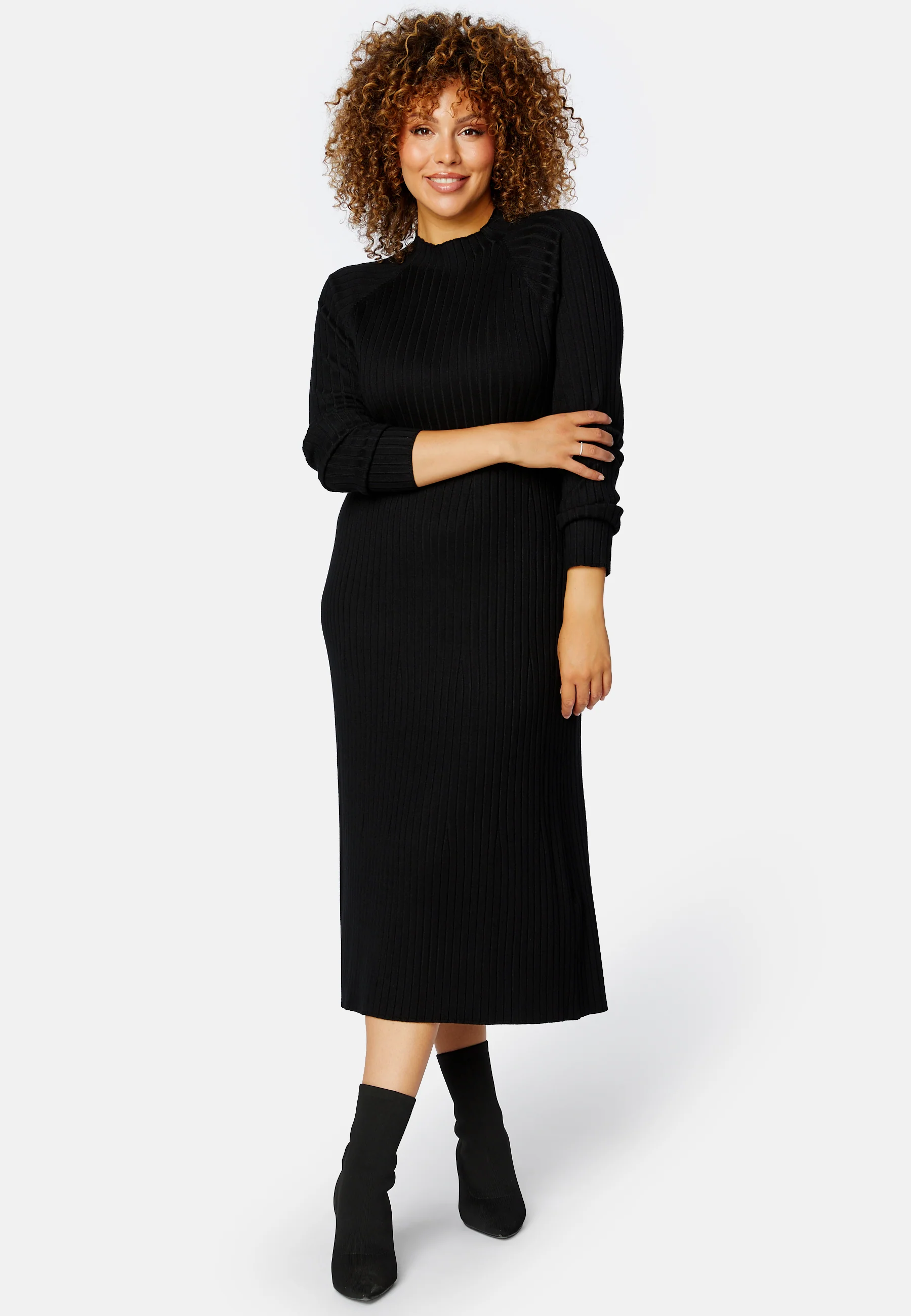 Yazmin fine knitted rib dress - Image 6
