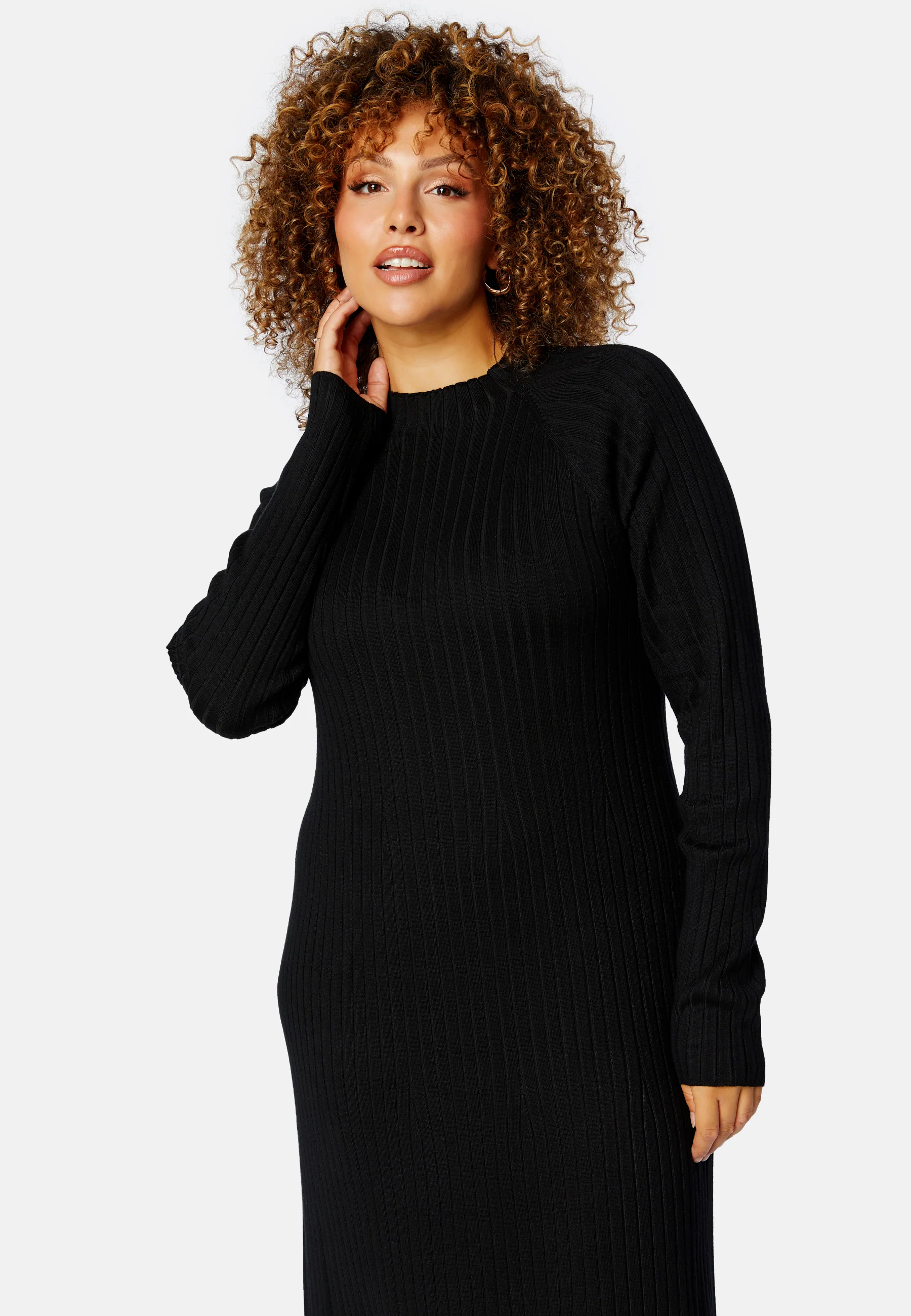 Yazmin fine knitted rib dress - Image 8