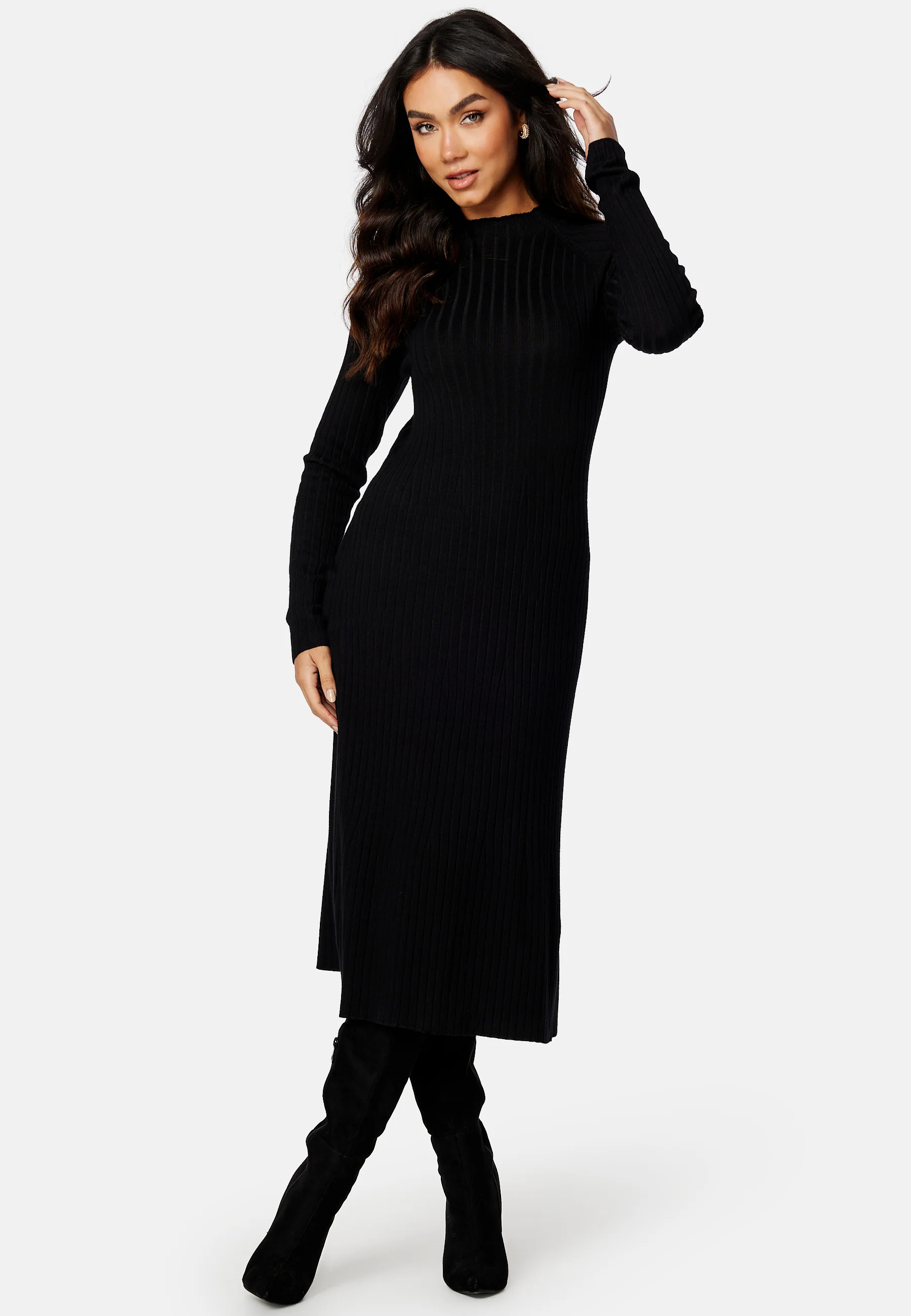 Yazmin fine knitted rib dress - Image 9