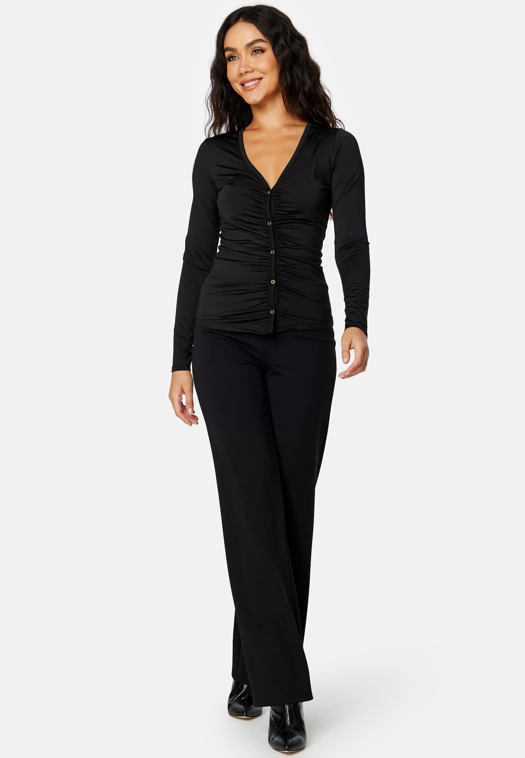 Zaria ruched button top - Image 2