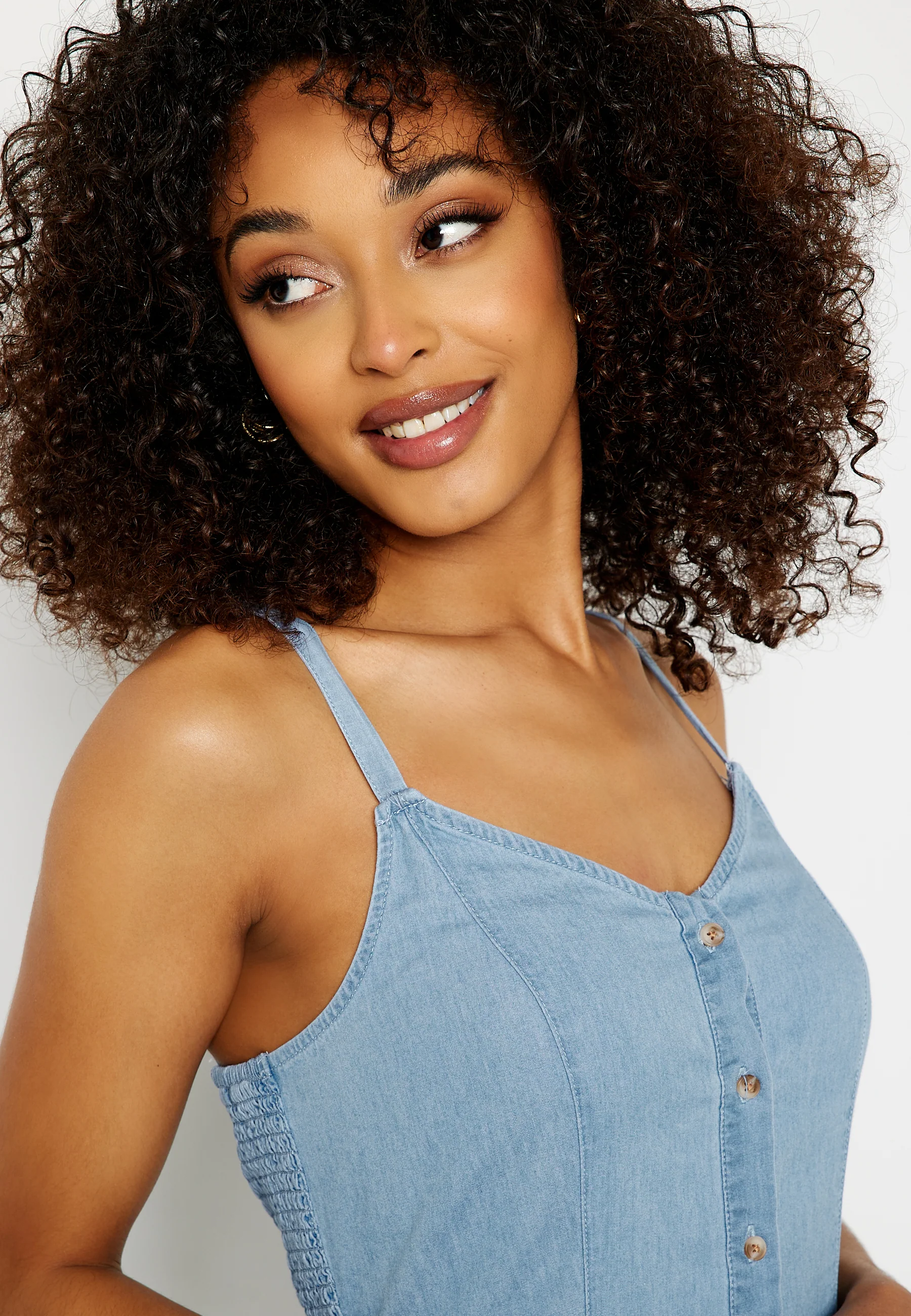 Zia Fanzi Strap Midi Denim Dress - Image 4