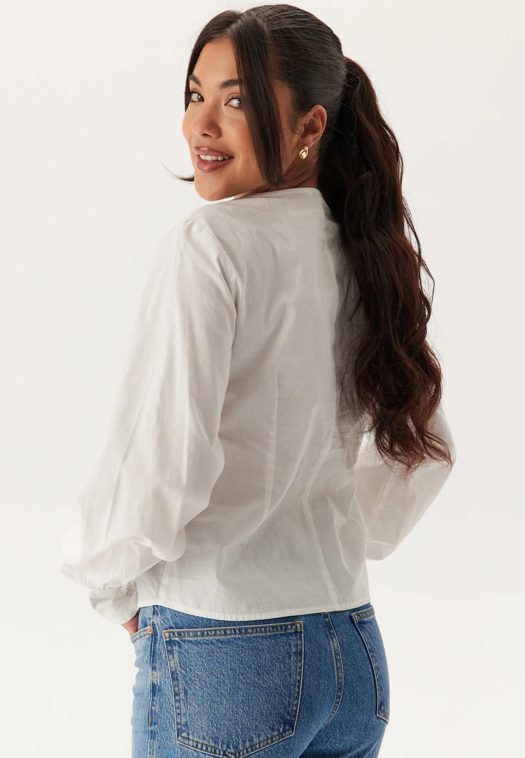 Zip Cotton Blouse - Image 2