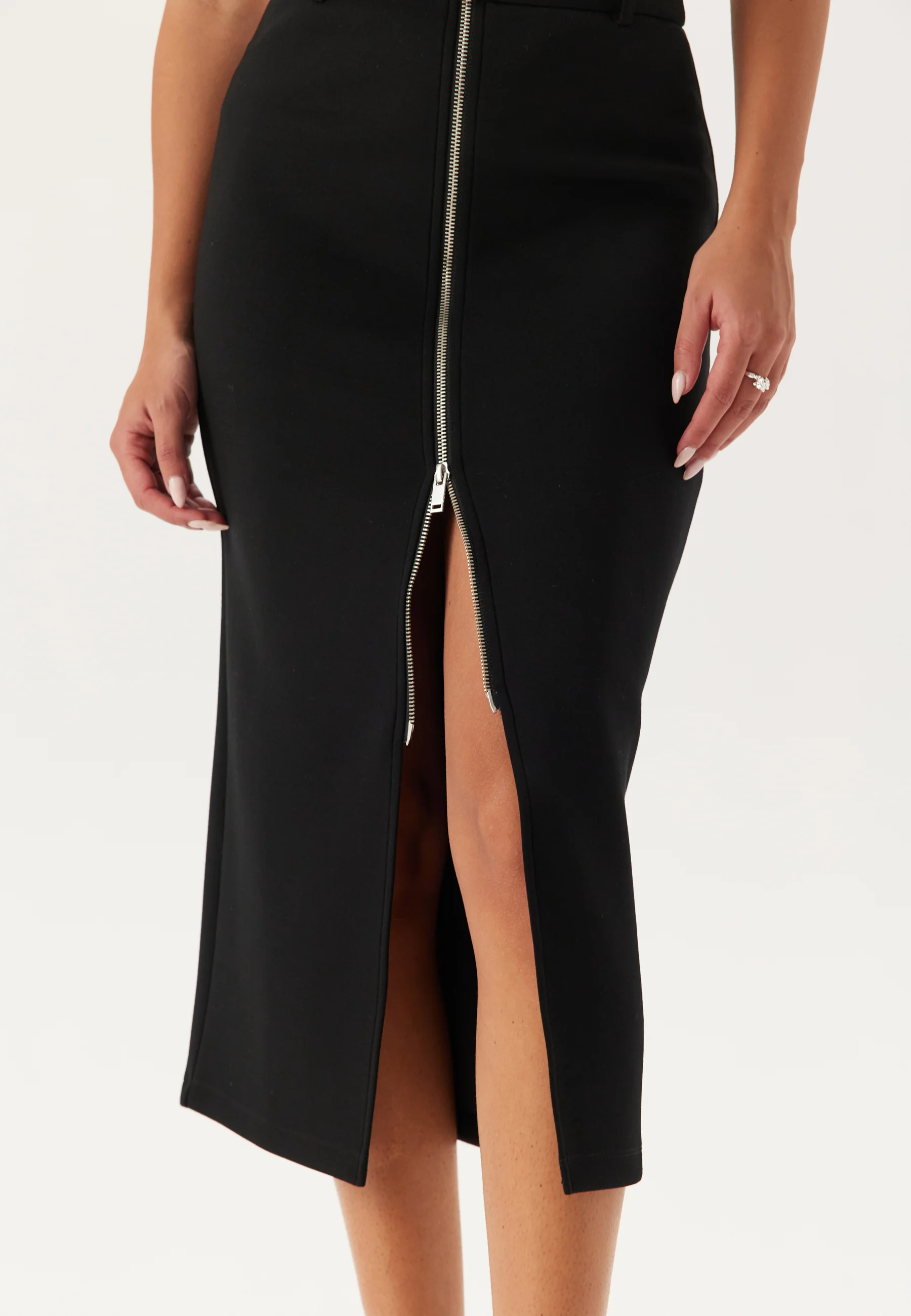 Zip Midi Skirt - Image 4