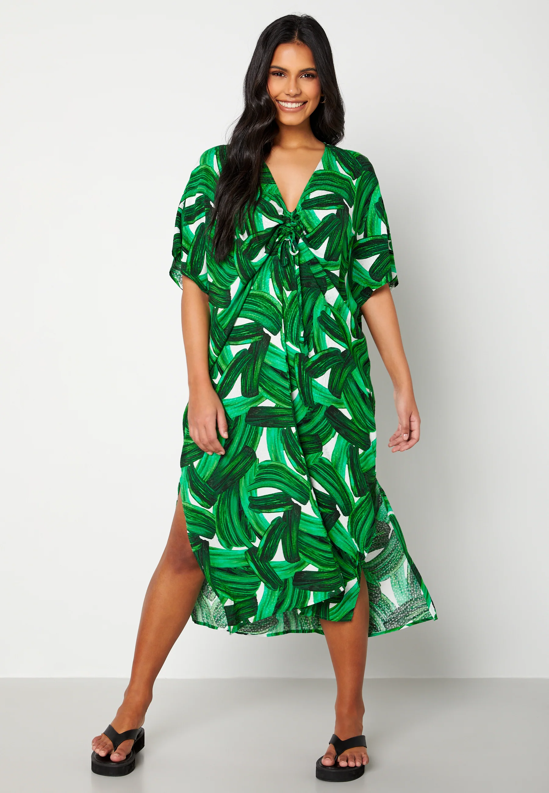 Zugina 2/4 Sleeve Midi Caftan - Image 3