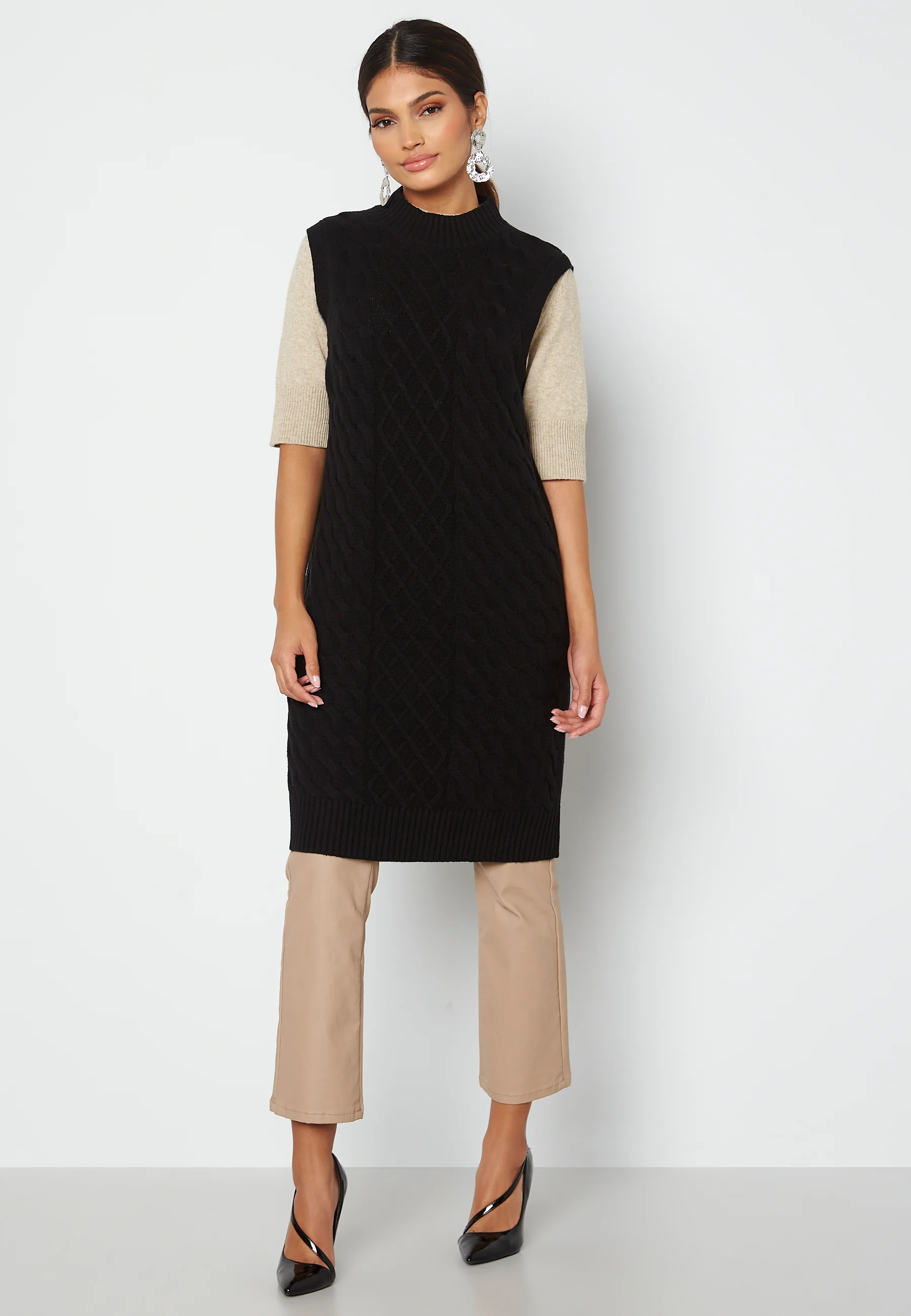Zuri Cable S/L Knit Vest Dress - Image 2